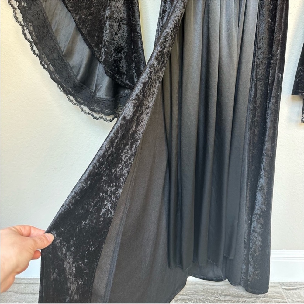 Lip Service Vintage Crushed Velvet Goth Witch Renaissance Dress L - Picture 9 of 16